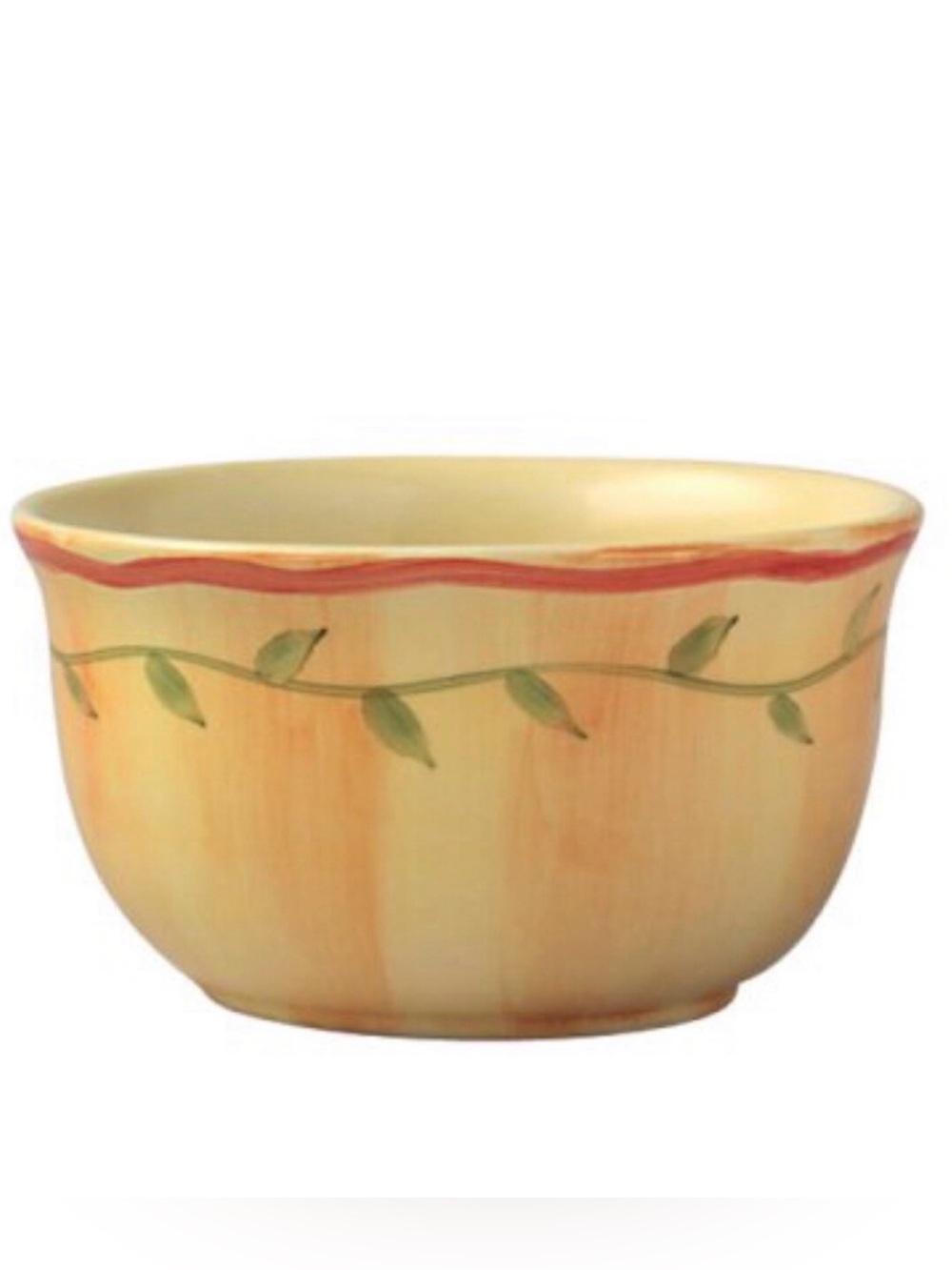 2 Bowls Plaltzgraff Napoli 30 oz Cerial Soup Bowl Yellow Orange Floral Easter